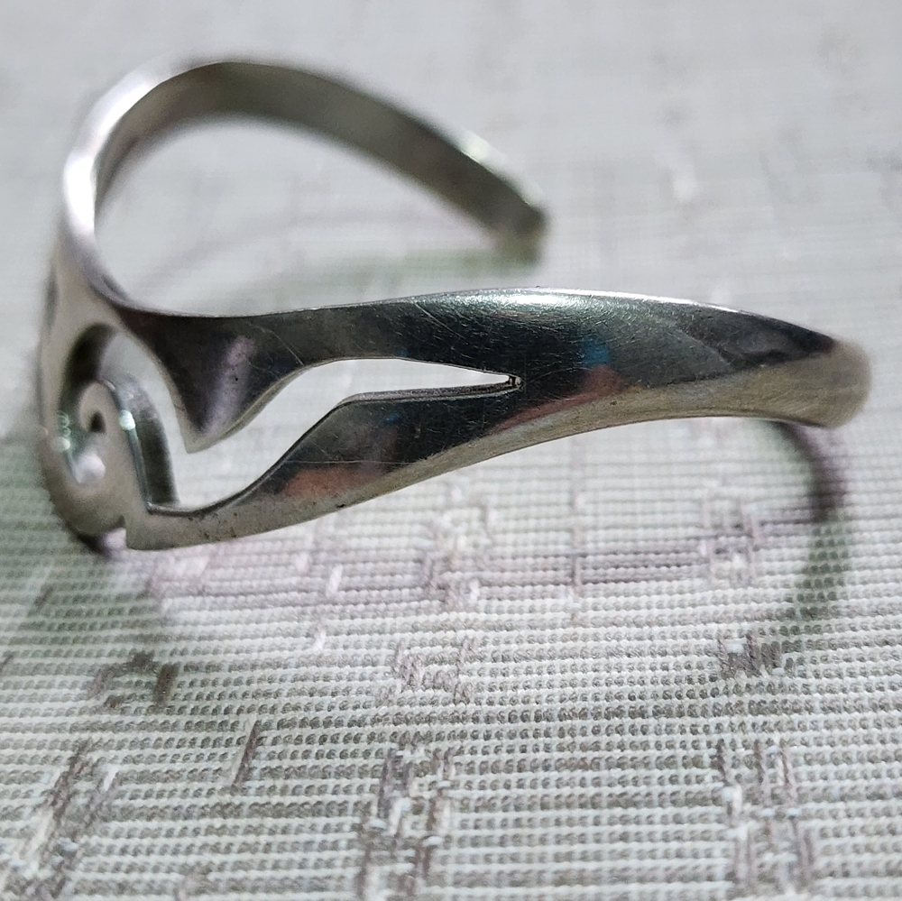 Sterling Silver Taxco Mexico SigneD JAB Openwork Cuff Bracelet Fine Jewe… - Picture 3 of 9